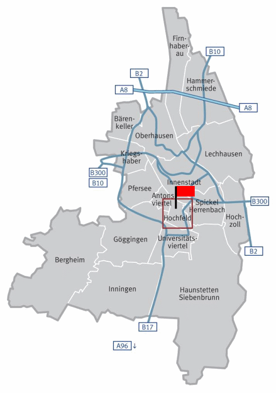 Wegbeschreibung Augsburg